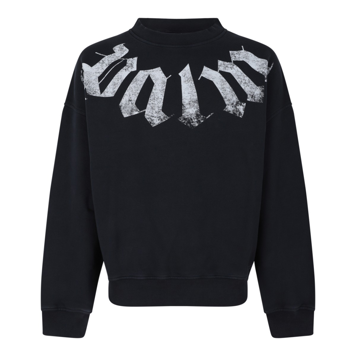 Palm Angels Black Graphic Sweatshirt.