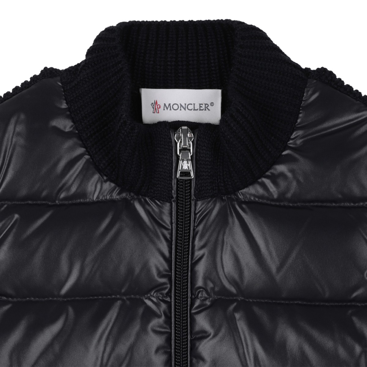Moncler Quilted Down Cardigan Jacket.