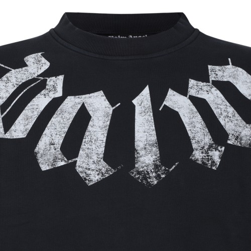 Palm Angels Black Graphic Sweatshirt.