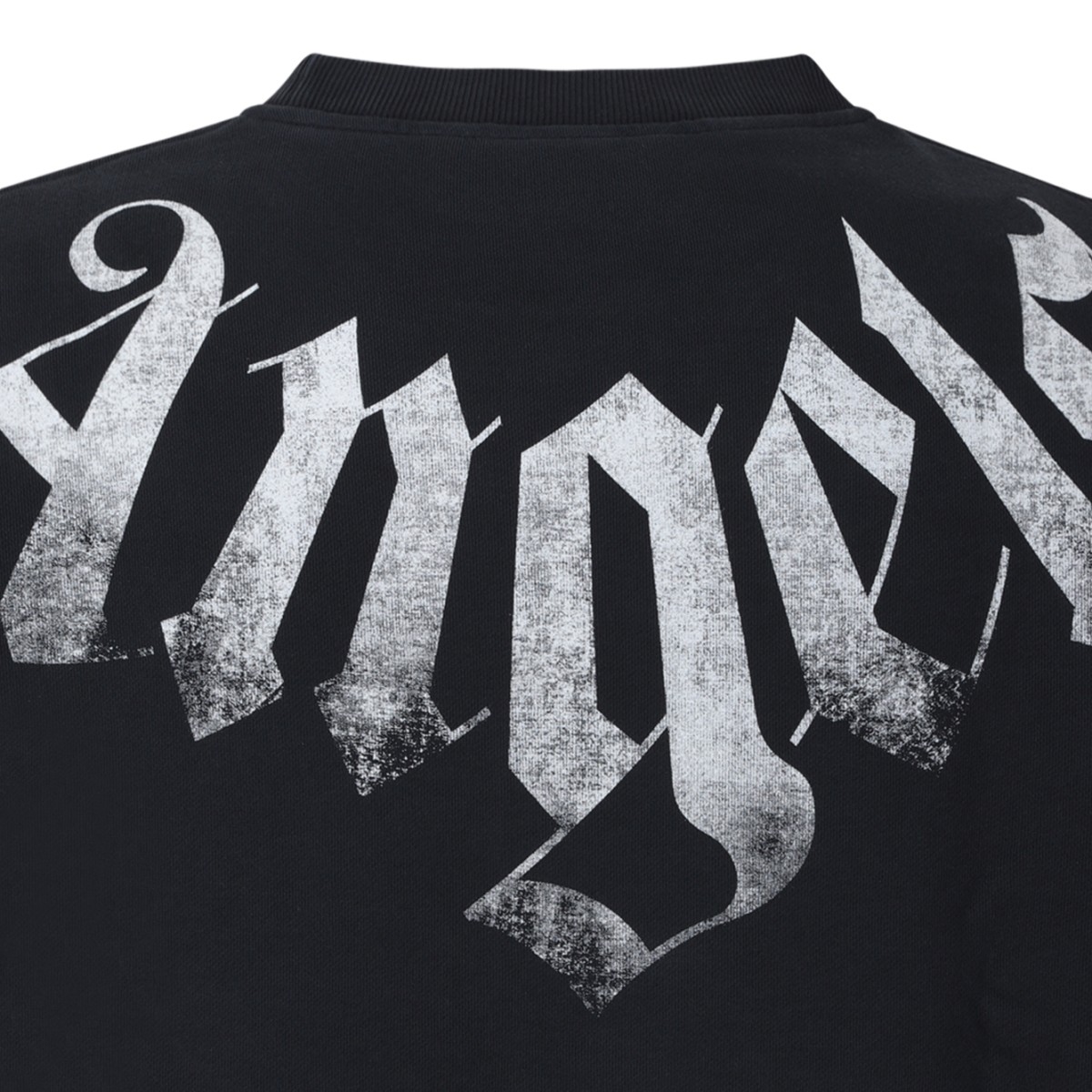 Palm Angels Black Graphic Sweatshirt.