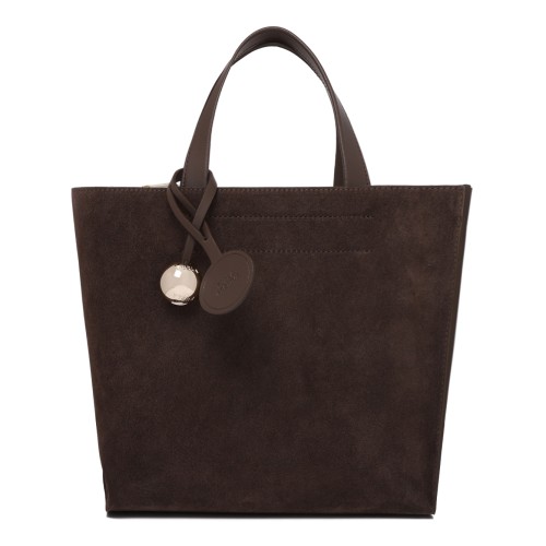 Furla Brown Suede Tote Bag.