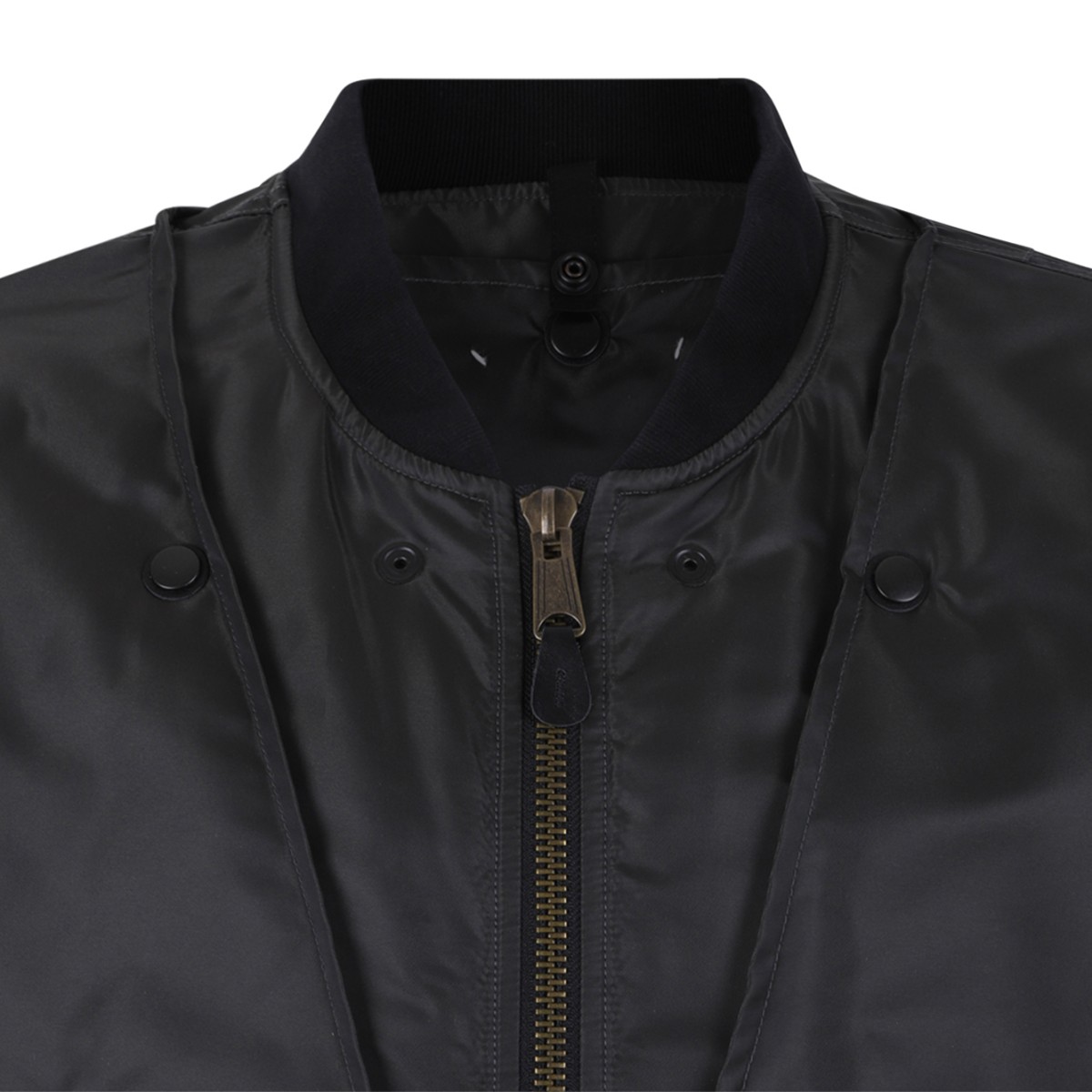 Maison Margiela Black Nylon Bomber Jacket.