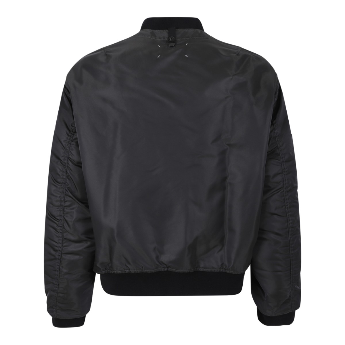 Maison Margiela Black Nylon Bomber Jacket.