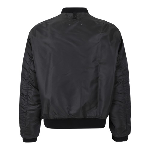 Maison Margiela Black Nylon Bomber Jacket.