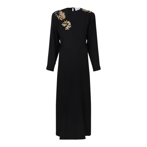 Isabel Marant Black Embellished Midi Dress.