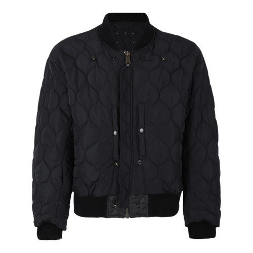 Maison Margiela Black Nylon Bomber Jacket.