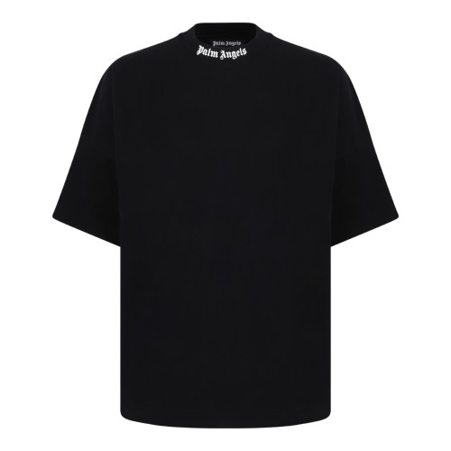 Palm Angels Black Cotton T-Shirt.