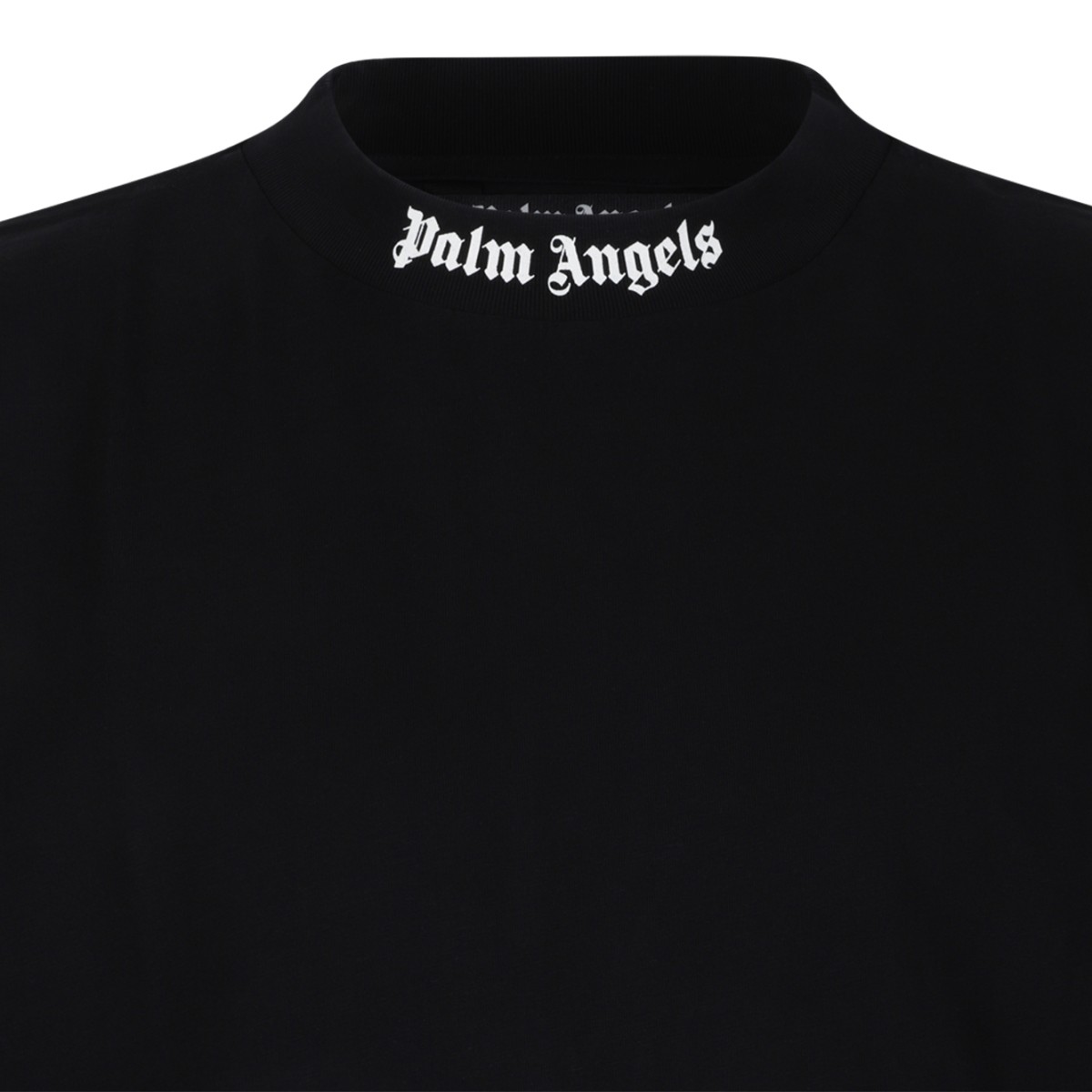 Palm Angels Black Cotton T-Shirt.