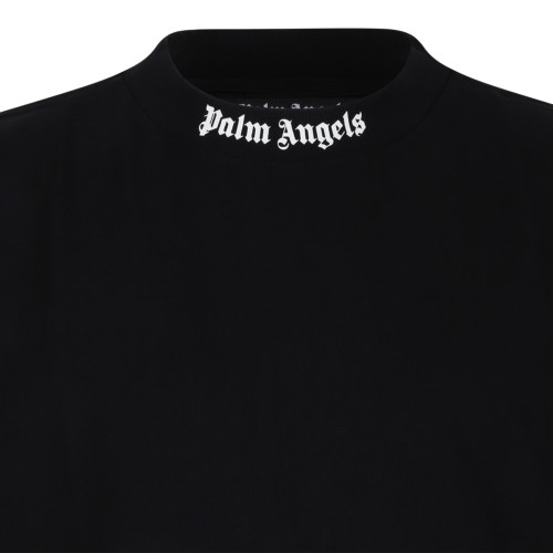 Palm Angels Black Cotton T-Shirt.