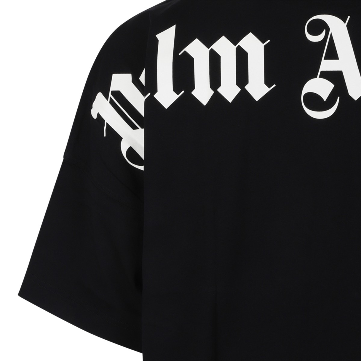 Palm Angels Black Cotton T-Shirt.