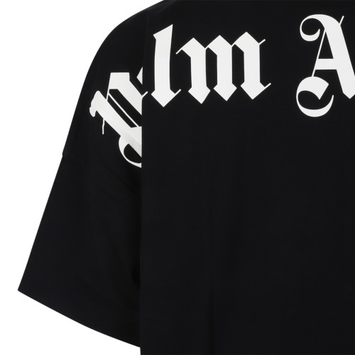 Palm Angels Black Cotton T-Shirt.