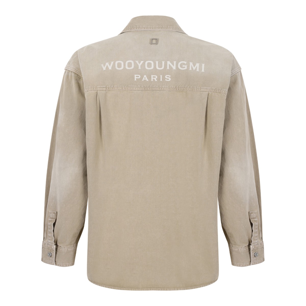 Wooyoungmi Beige Cotton Overshirt. Beige overshirt defined by a relaxed, contemporary silhouette.