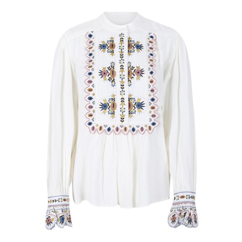Isabel Marant White Embroidered Blouse.