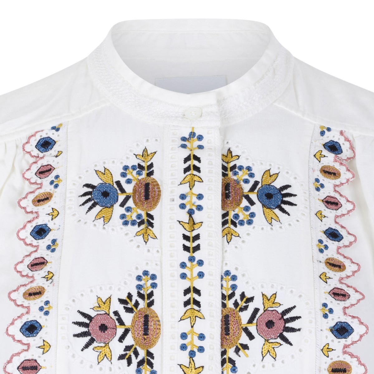 Isabel Marant White Embroidered Blouse.