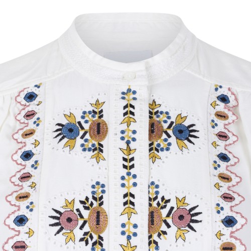 Isabel Marant White Embroidered Blouse.