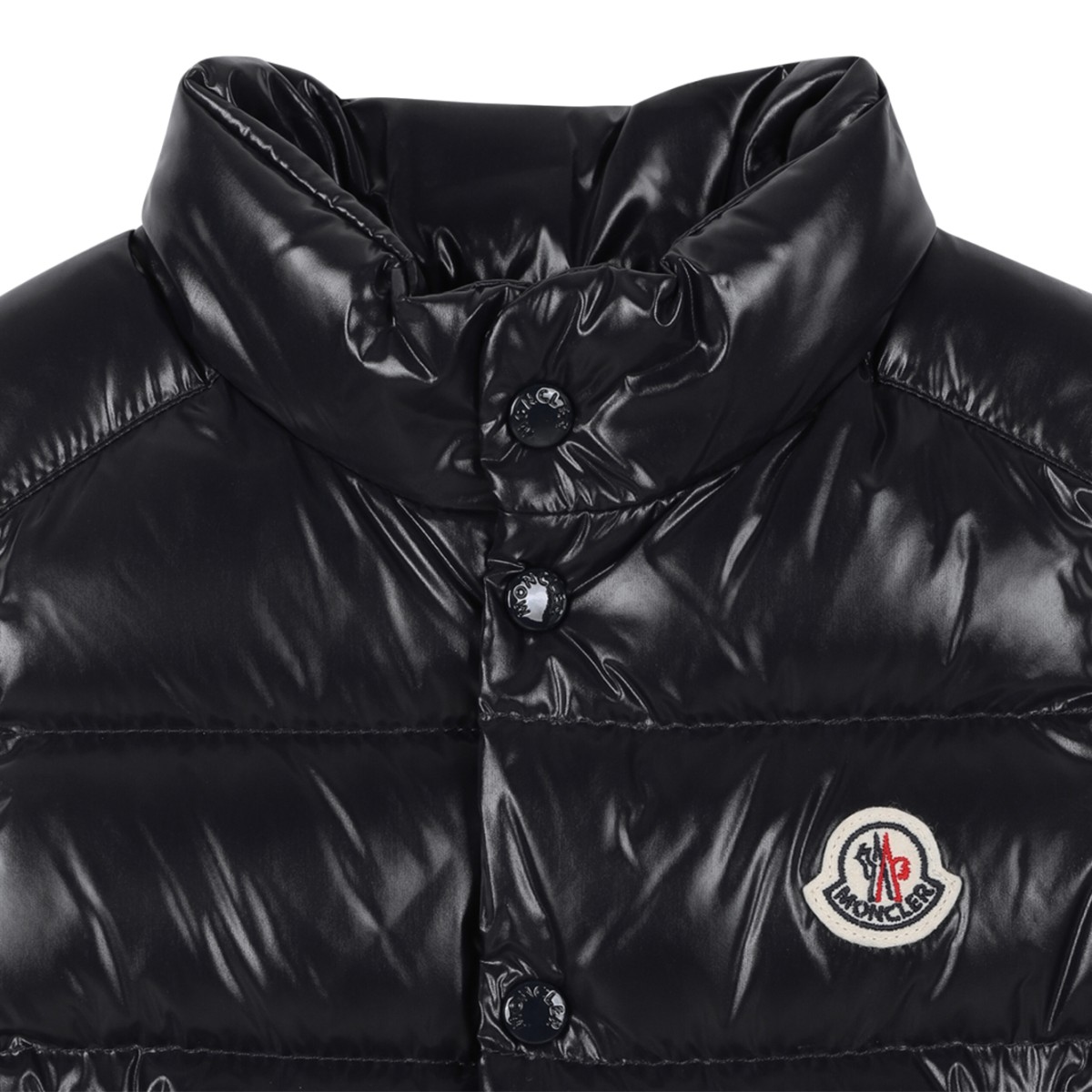 Moncler Black Glossy Down Vest.