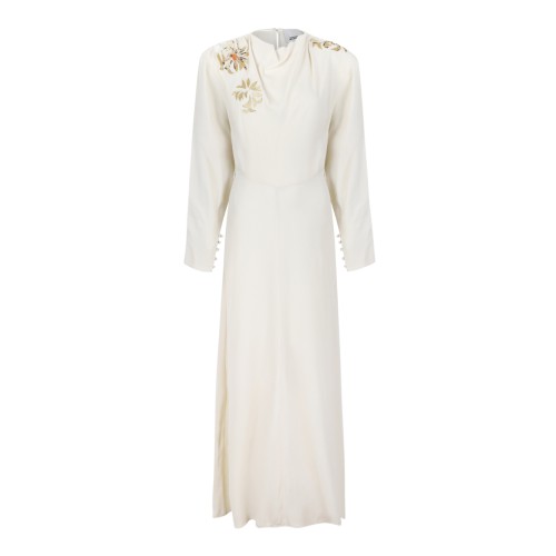 Isabel Marant Ivory Embellished Maxi Dress.