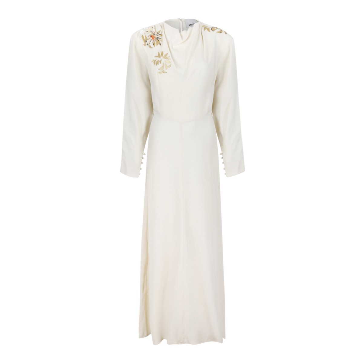 Isabel Marant Ivory Embellished Maxi Dress.
