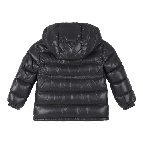 Moncler Black Hooded Down Jacket.
