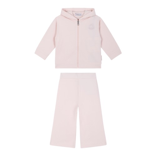 Moncler Light Pink Cotton Tracksuit Set.