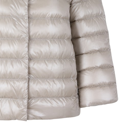 Herno Light Beige Hooded Down Jacket.