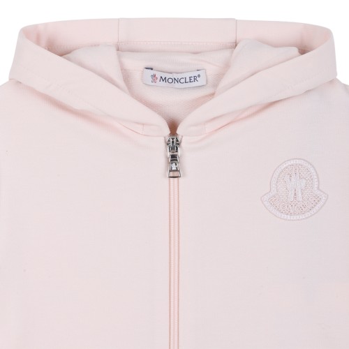 Moncler Light Pink Cotton Tracksuit Set.