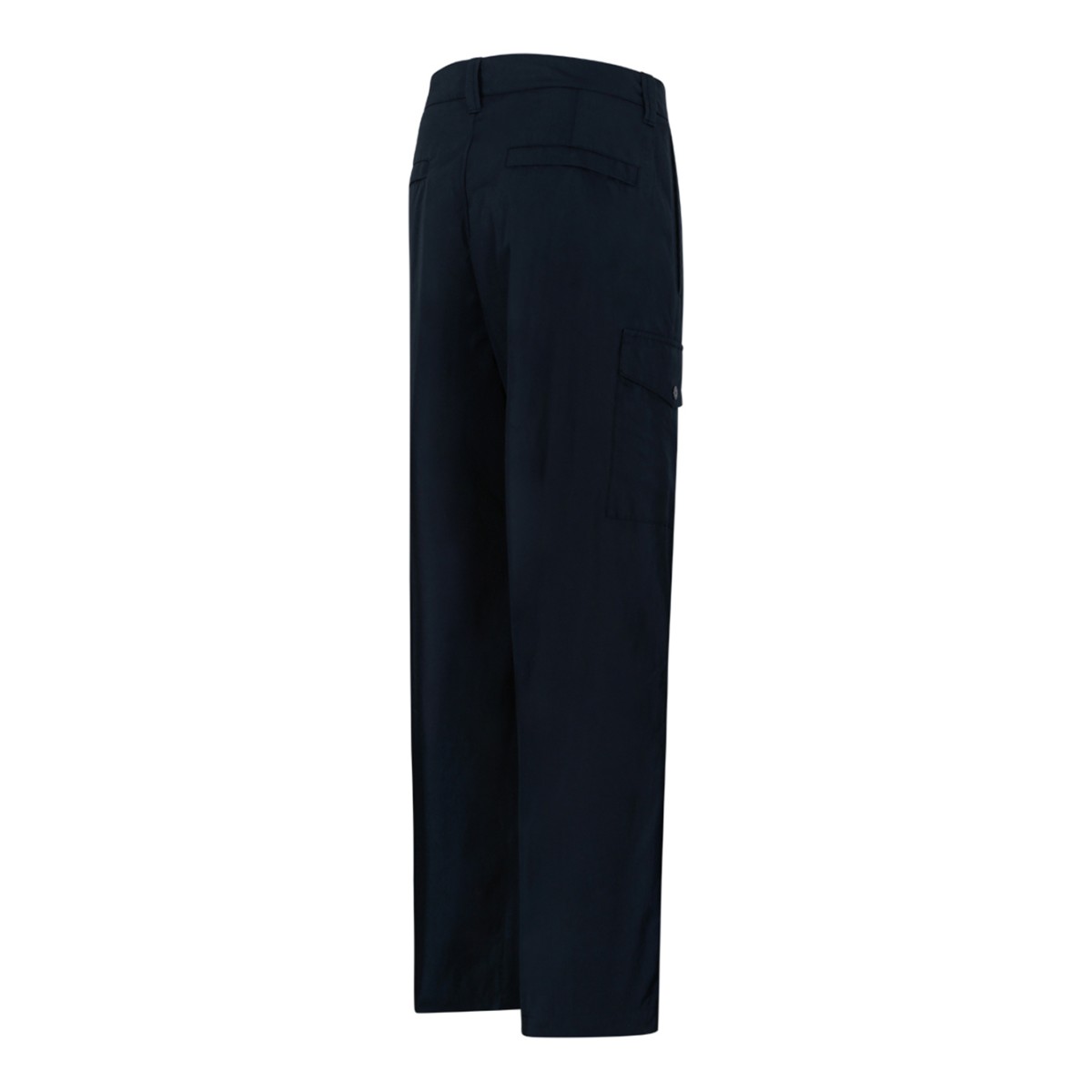 Stone Island Navy Blue Cotton Cargo Trousers.