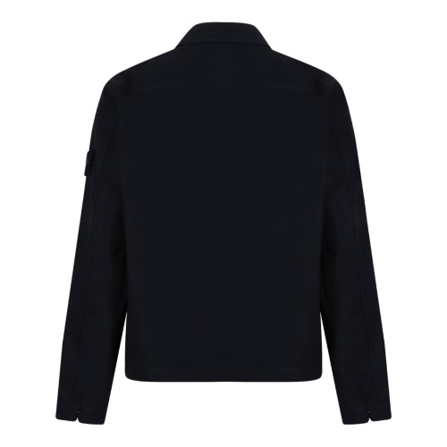 Stone Island Navy Zip-Up Overshirt Jacket.  2