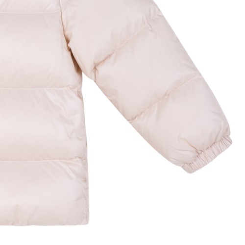 Moncler Light Pink Hooded Down Jacket.