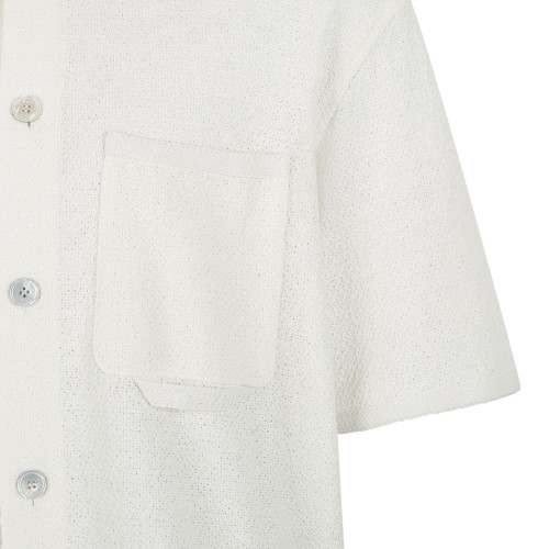 Wooyoungmi White Short-Sleeve Cotton Shirt.