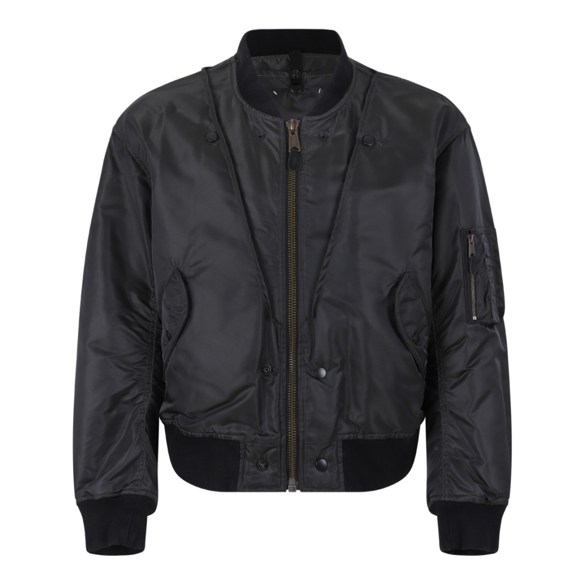 copy of Maison Margiela Black Nylon Bomber Jacket.