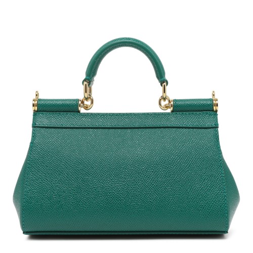 Dolce & Gabbana Emerald Green Sicily Medium Leather Handbag. 2