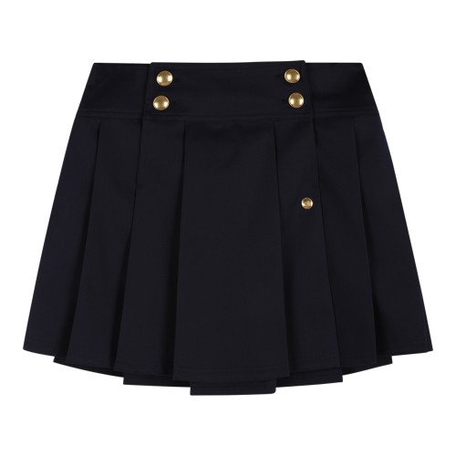 Versace Black Pleated Mini Skirt.