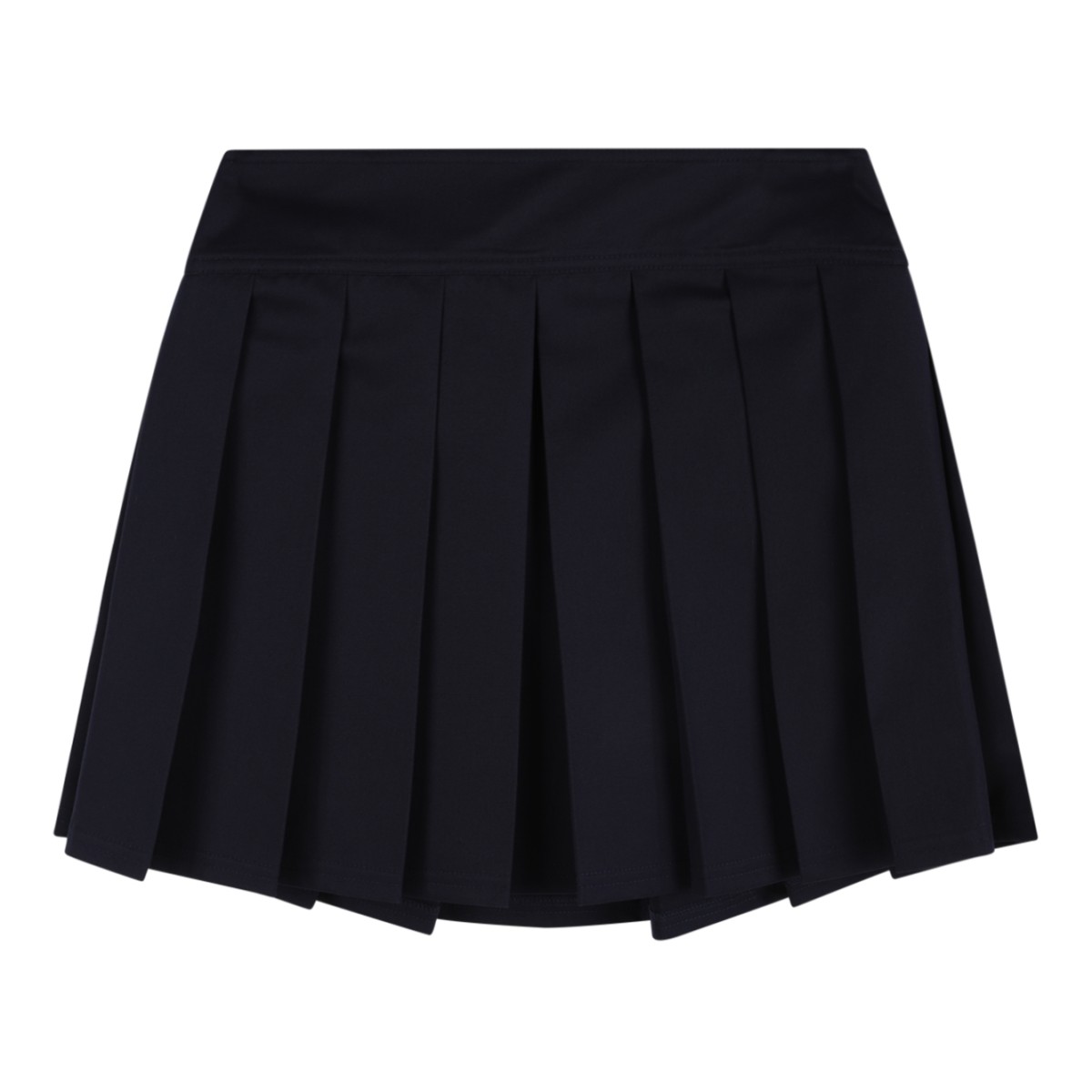 Versace Black Pleated Mini Skirt.