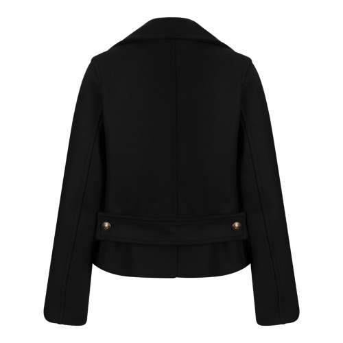 Sealup Black Double-Breasted Wool Jacket. 2
