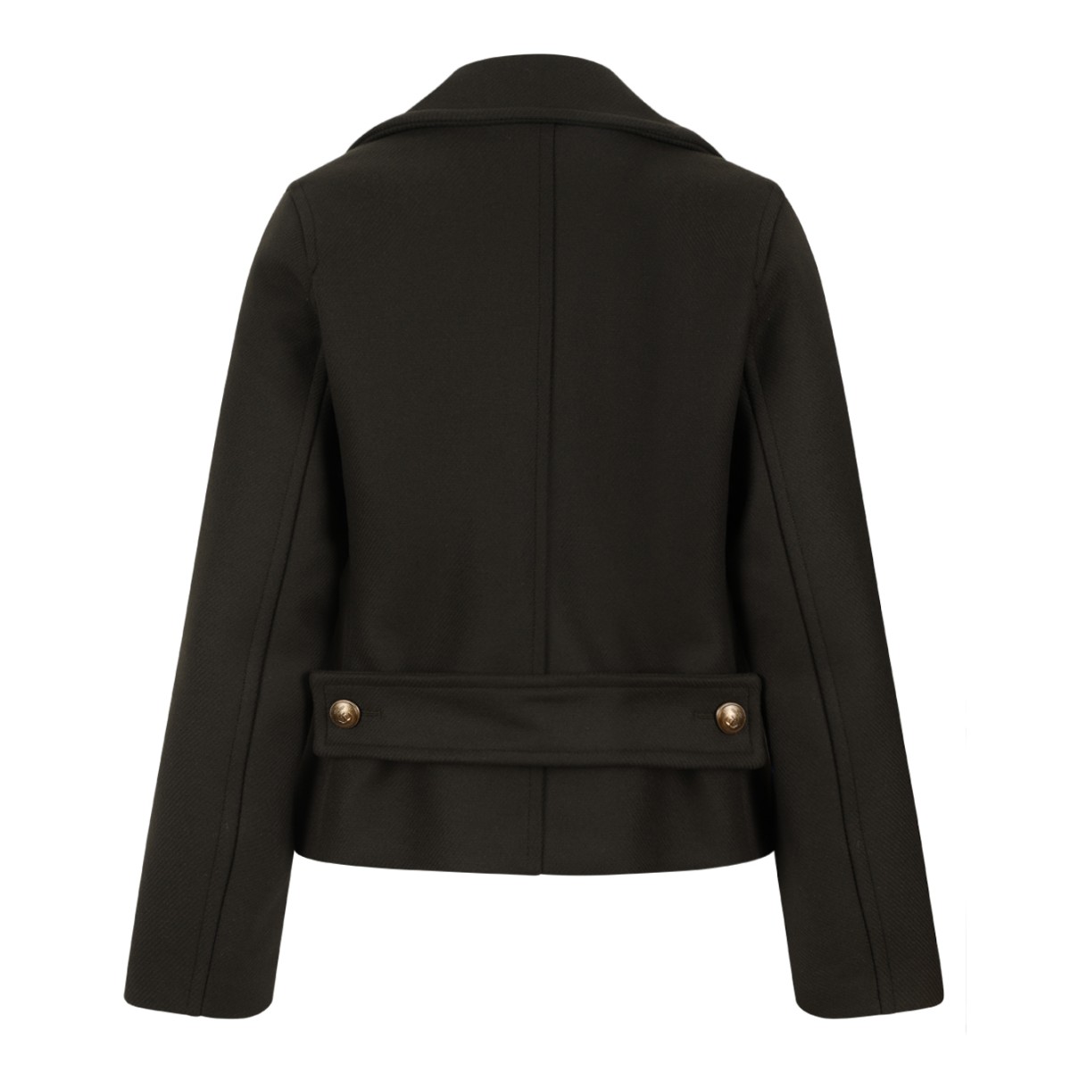 Sealup Dark Brown Double-Breasted Wool Jacket.