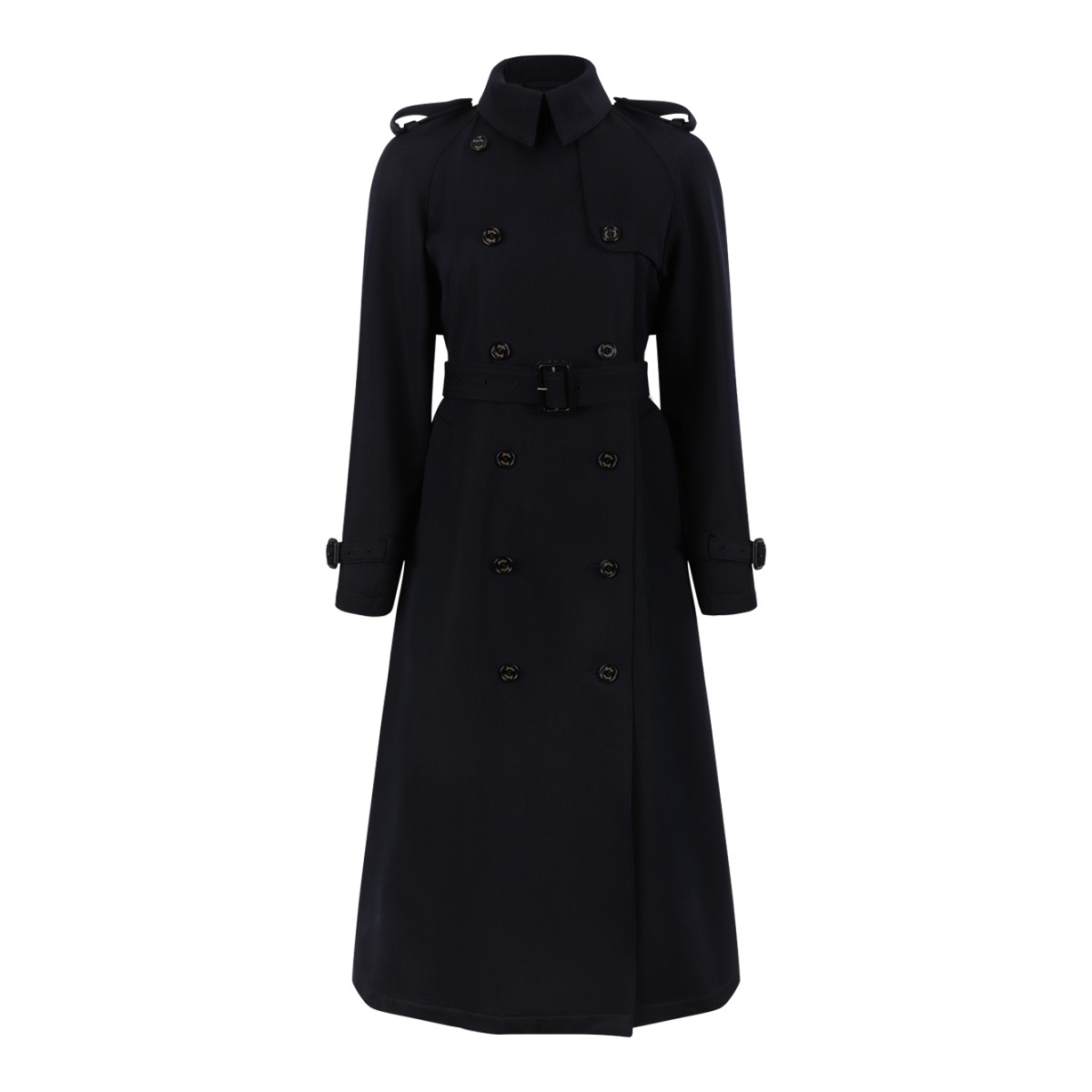 Sealup Black Belted Trench Coat.