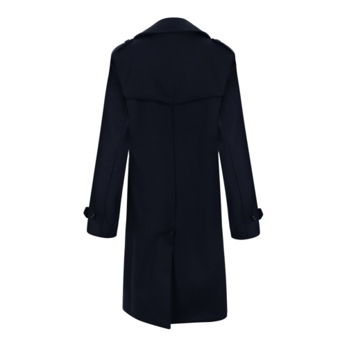 Sealup Navy Double-Breasted Long Coat. 2