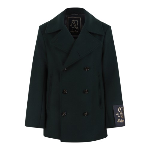 Sealup Dark Green Double-Breasted Peacoat.