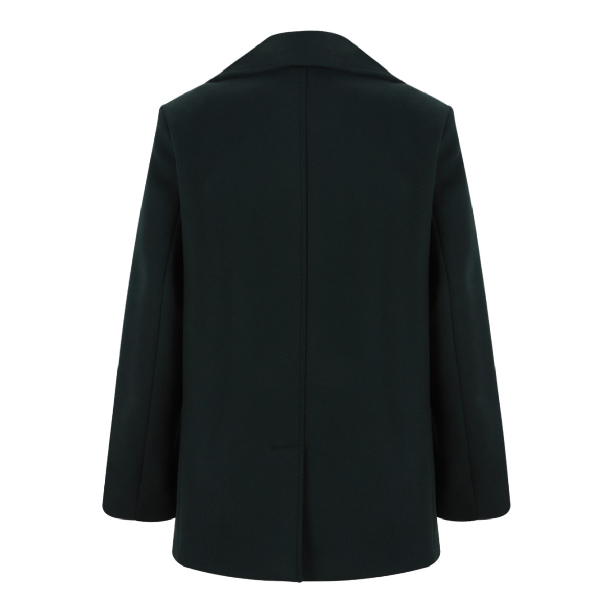 Sealup Dark Green Double-Breasted Peacoat.