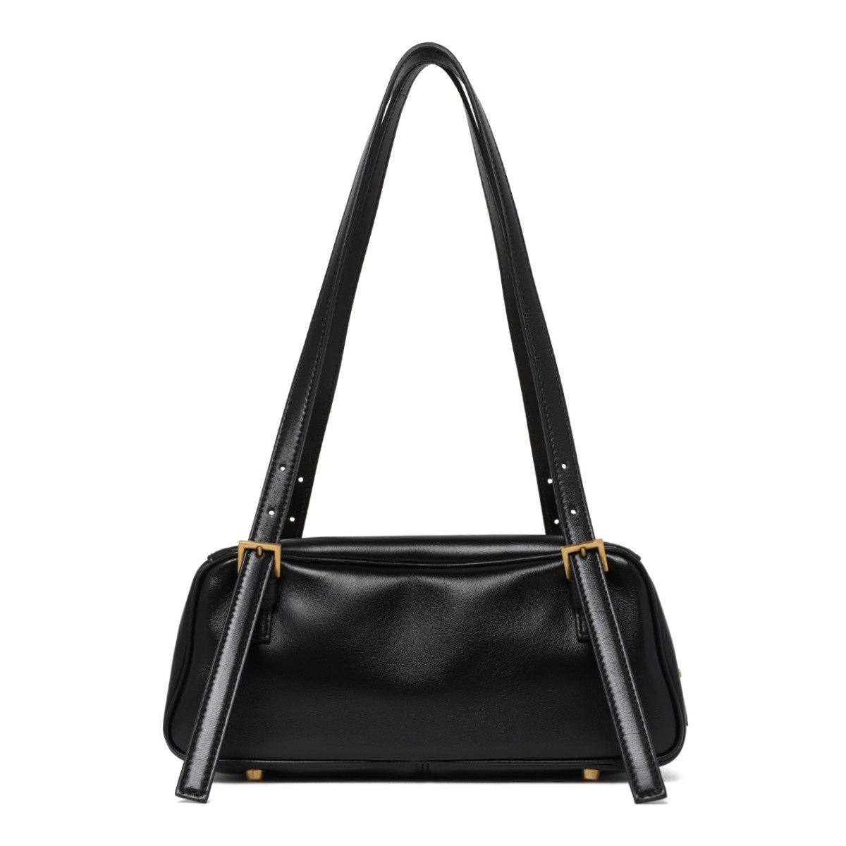 Versace Black Leather Shoulder Bag.