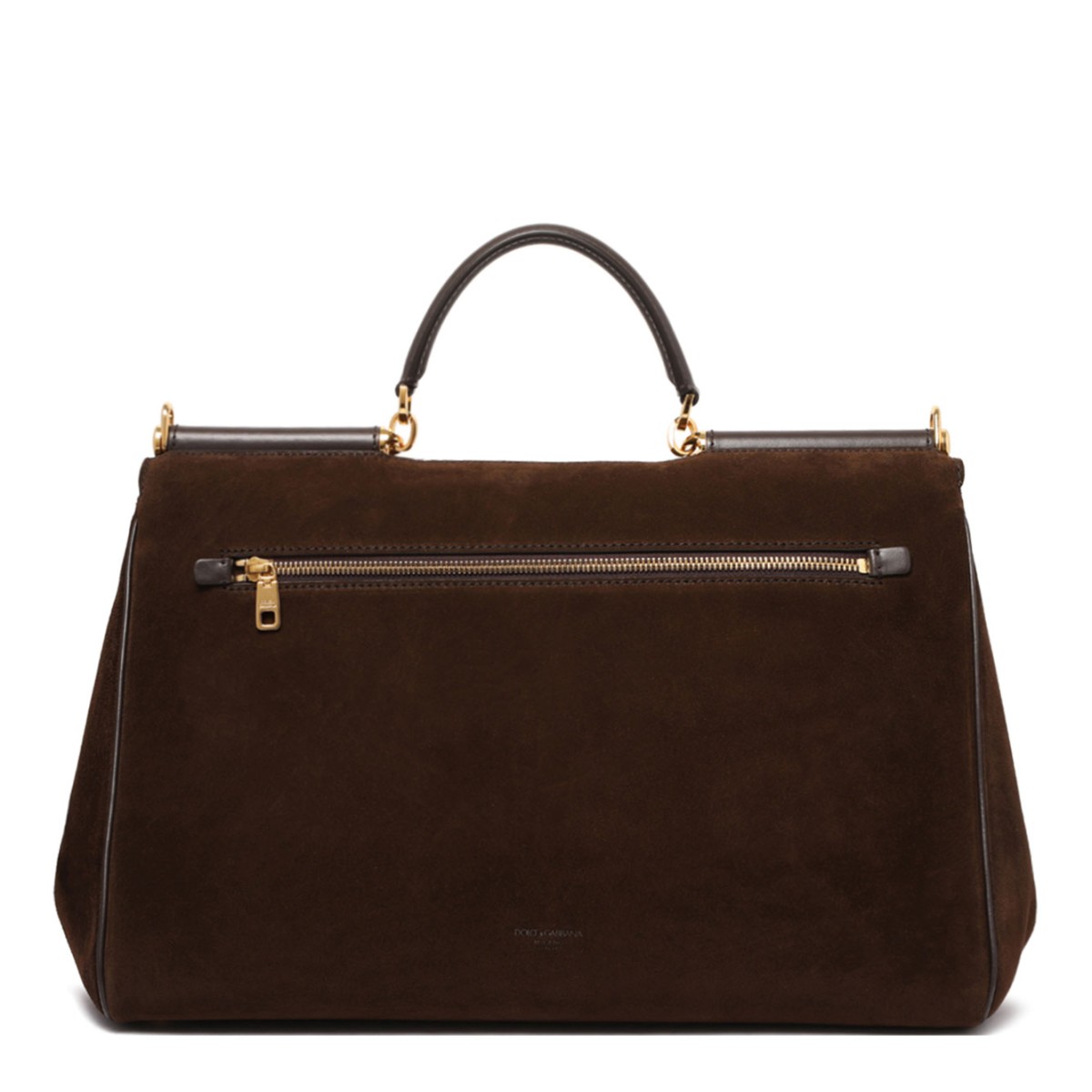 Dolce & Gabbana Brown Calfskin My Sicily Handbag.