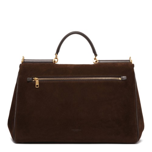 Dolce & Gabbana Brown Calfskin My Sicily Handbag.