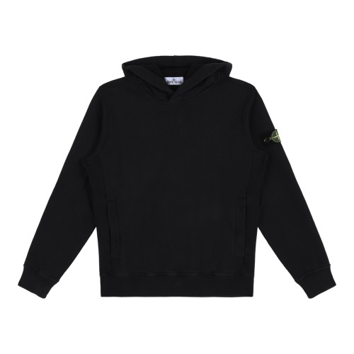 Stone Island Black Logo Hoodie.