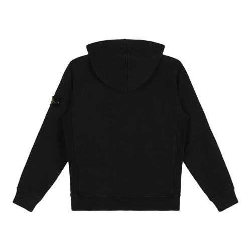 Stone Island Black Logo Hoodie. 2