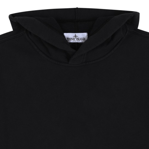 Stone Island Black Logo Hoodie.