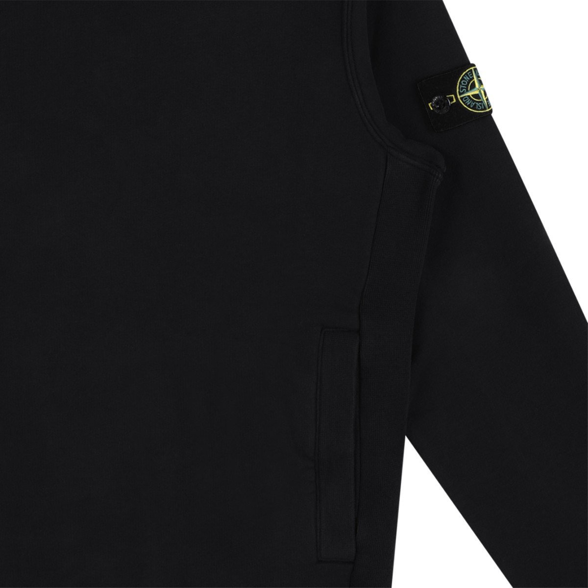 Stone Island Black Logo Hoodie.