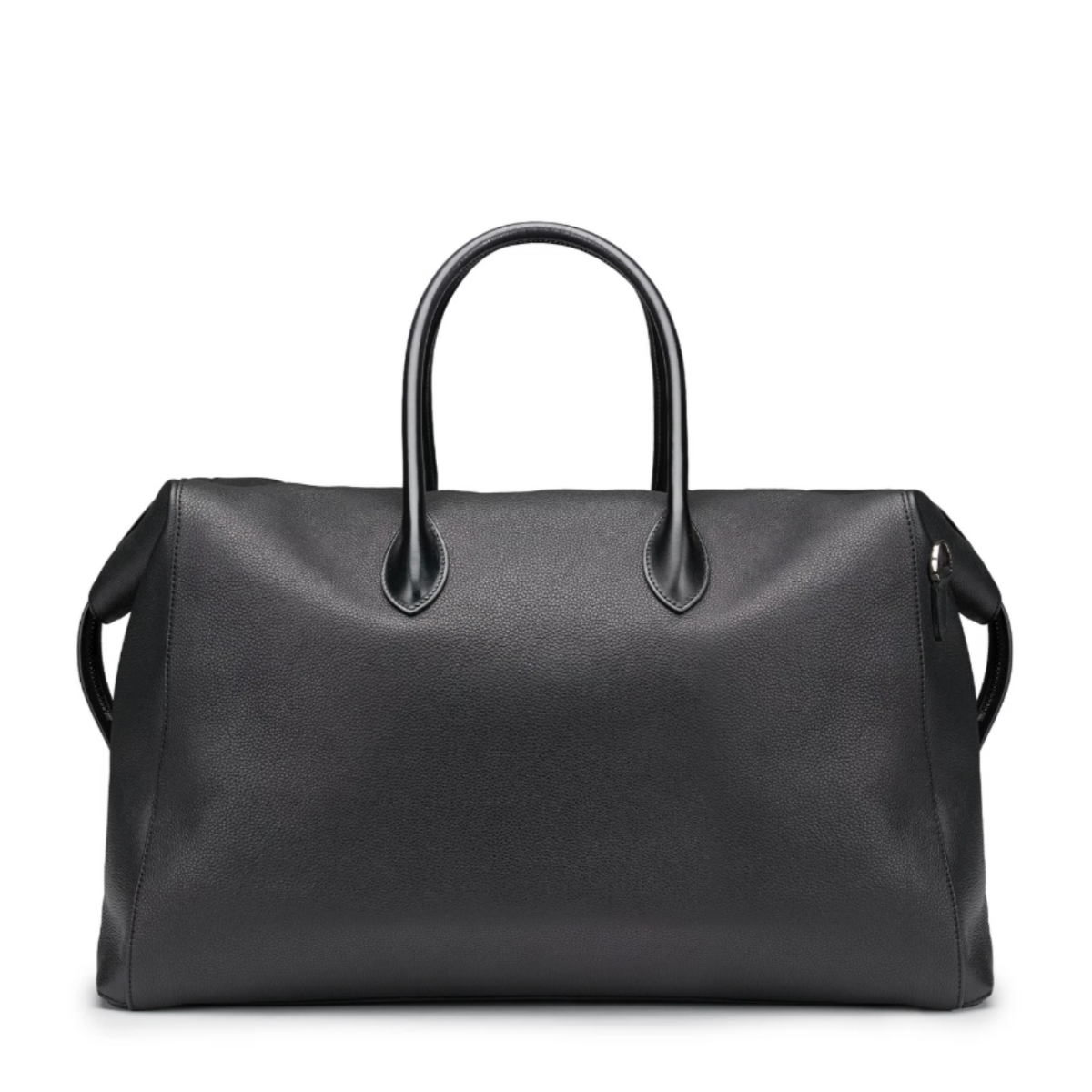 Black tumbled leather travel bag