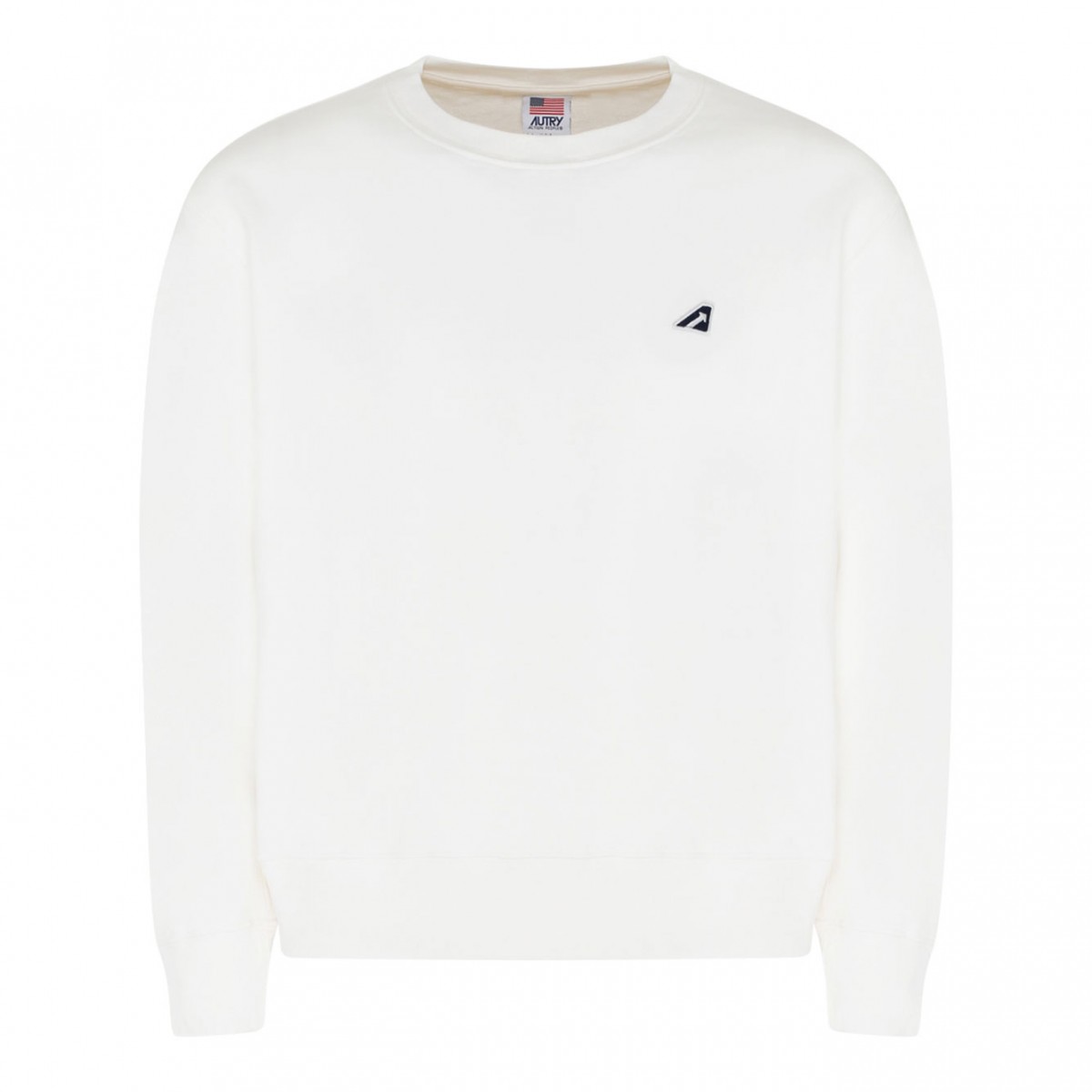 White Cotton Logo Patch Sweatshirt