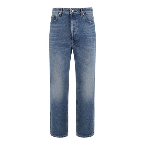 Golden Goose Blue Wide-Leg Jeans.